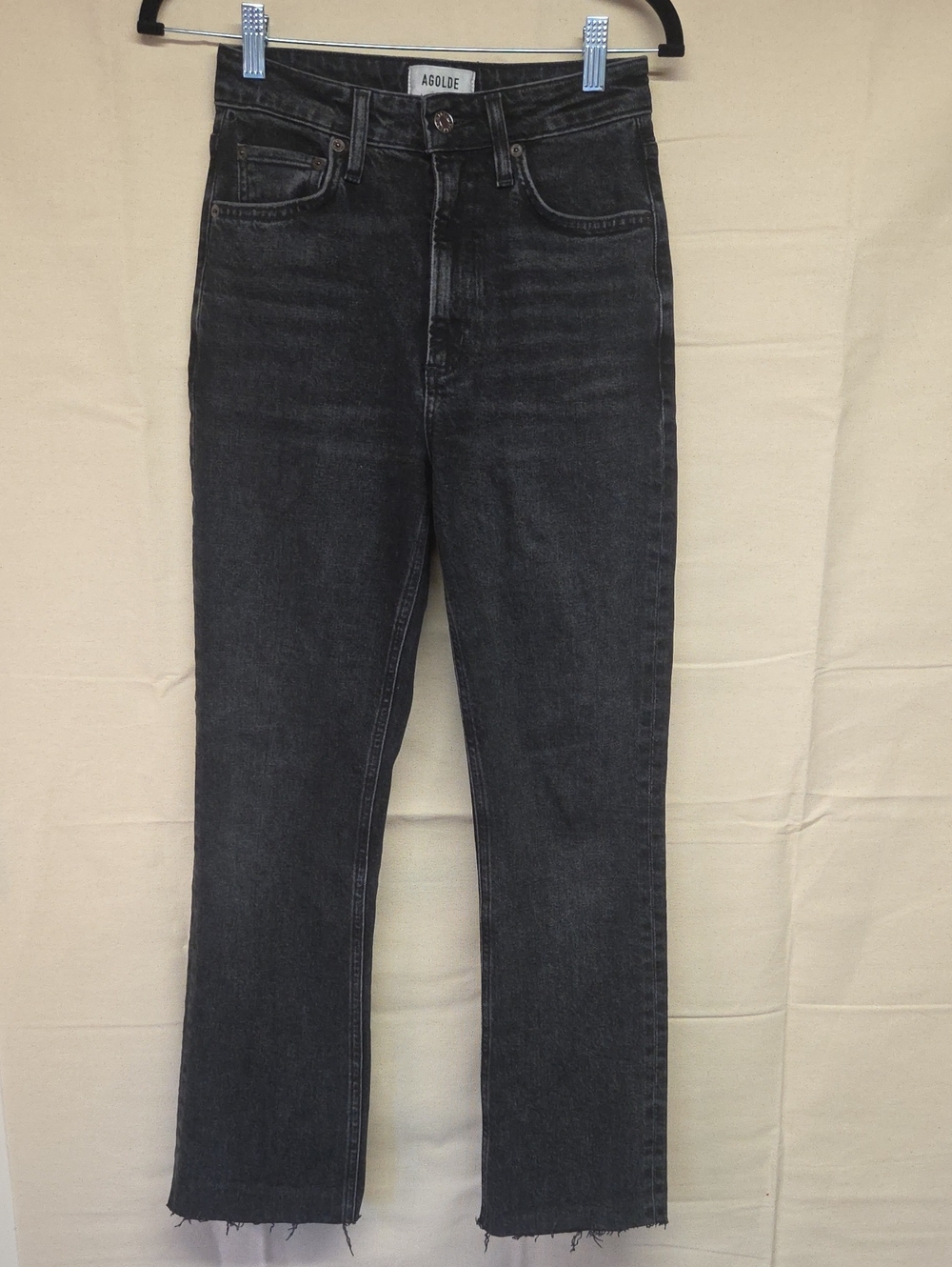 Agolde Vintage Straight Jeans in Washed Black